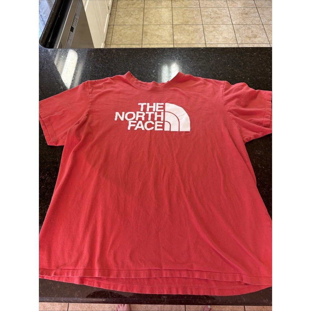 The North Face Men's T-shirt Sz XXL Red Cotton Tee Shirt Workout Athletic